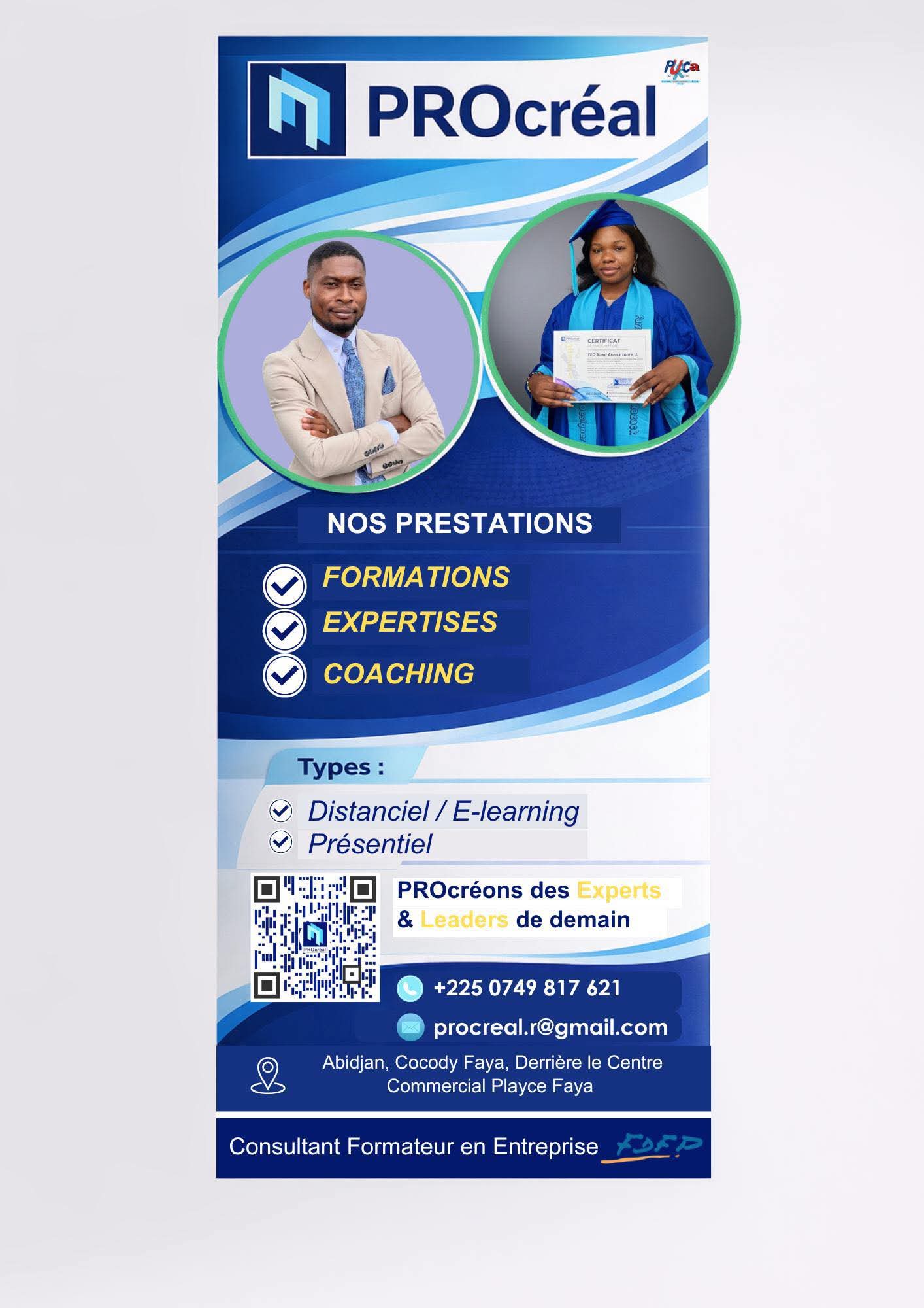Kakémono PROcréal — remise de certificat